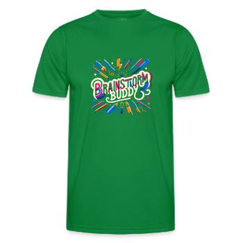 Brainstormy Buddy 10 - T-shirt sport Homme - vert - Devant - AI Model Male 178 dark (178cm)