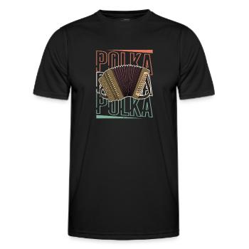 Akkordeon Musiker Volksmusik Musikschule - Männer Funktions-T-Shirt - Schwarz - Vorne - AI Model Male 178 dark (178cm)