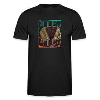 Akkordeon Musiker Volksmusik Musikschule - Männer Funktions-T-Shirt - Schwarz - Vorne - AI Model Male 178 dark (178cm)