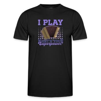 Musiker Musik Akkordeon Volksmusik Akkordeon - Männer Funktions-T-Shirt - Schwarz - Vorne - AI Model Male 178 dark (178cm)