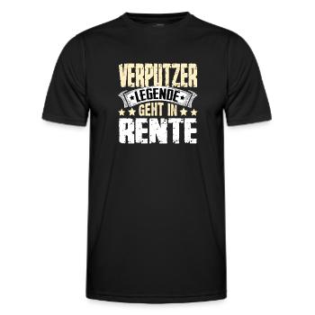 Plasterer legend retires - Men's Functional T-Shirt - black - Front - AI Model Male 178 dark (178cm)