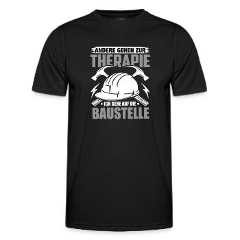 Handwerk Handwerker Handwerker Humor Baustelle - Männer Funktions-T-Shirt - Schwarz - Vorne - AI Model Male 178 dark (178cm)