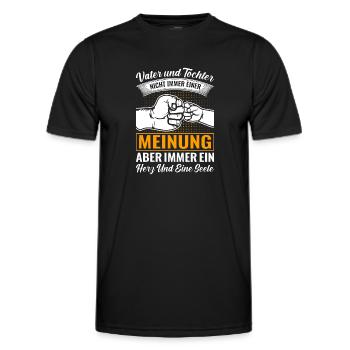 Père et fille - Idées de fête des pères pour les pères pères - T-shirt sport Homme - noir - Devant - AI Model Male 178 dark (178cm)