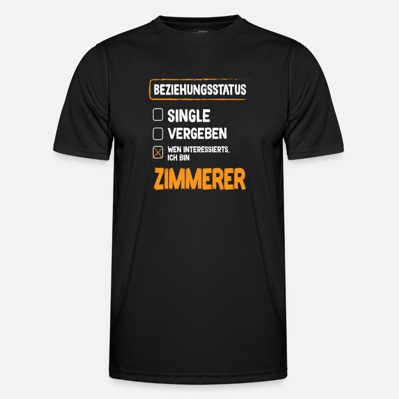 Zimmerer Relationship Status - Men's Functional T-Shirt - black