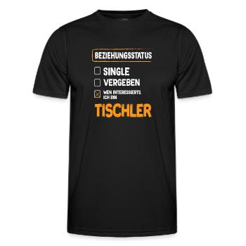Statut de la relation de charpentier - T-shirt sport Homme - noir - Devant - AI Model Male 178 dark (178cm)