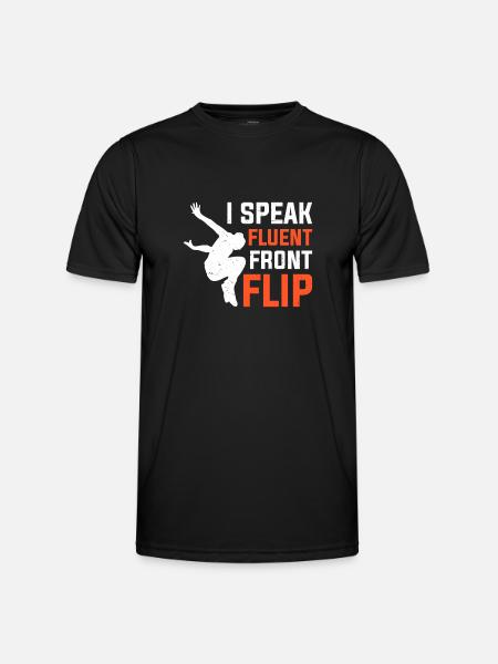 Funny parkour saying - Men's Functional T-Shirt - black