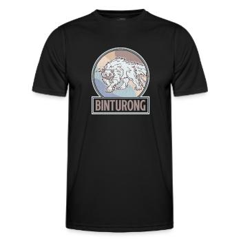 Binturong Bärenkatze Polynesien Natur Borneo - Männer Funktions-T-Shirt - Schwarz - Vorne - AI Model Male 178 dark (178cm)