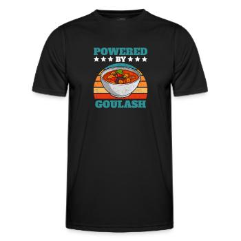Gulasch Suppe Ungarn Rezept Rindfleisch Koch - Männer Funktions-T-Shirt - Schwarz - Vorne - AI Model Male 178 dark (178cm)