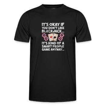Black Jack Blackjack Kartenspiel Casino Geschenk - Männer Funktions-T-Shirt - Schwarz - Vorne - AI Model Male 178 dark (178cm)