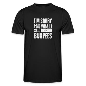 Burpees - Männer Funktions-T-Shirt - Schwarz - Vorne - AI Model Male 178 dark (178cm)