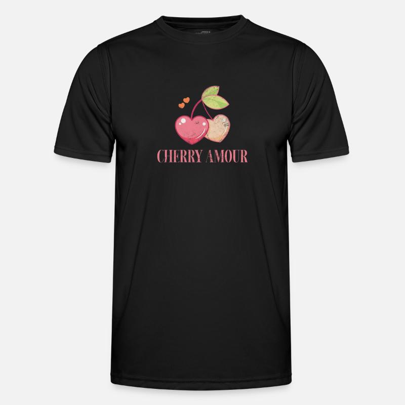 Kirsche Männer Funktions-T-Shirt