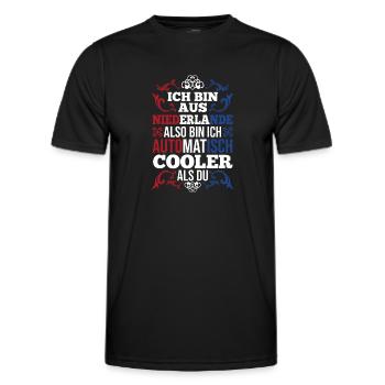 Pays-Bas Pays-Bas Pays-Bas - T-shirt sport Homme - noir - Devant - AI Model Male 178 dark (178cm)