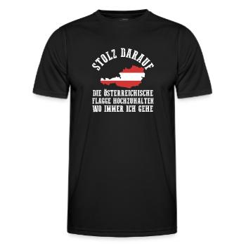 Austrians Austria - Men's Functional T-Shirt - black - Front - AI Model Male 178 dark (178cm)