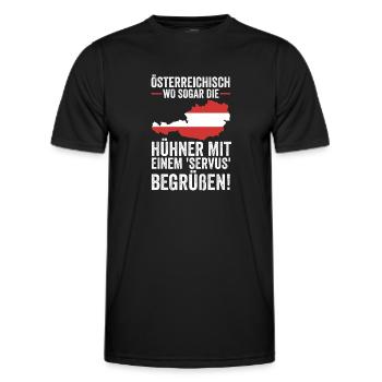 Austrians Austria - Men's Functional T-Shirt - black - Front - AI Model Male 178 dark (178cm)