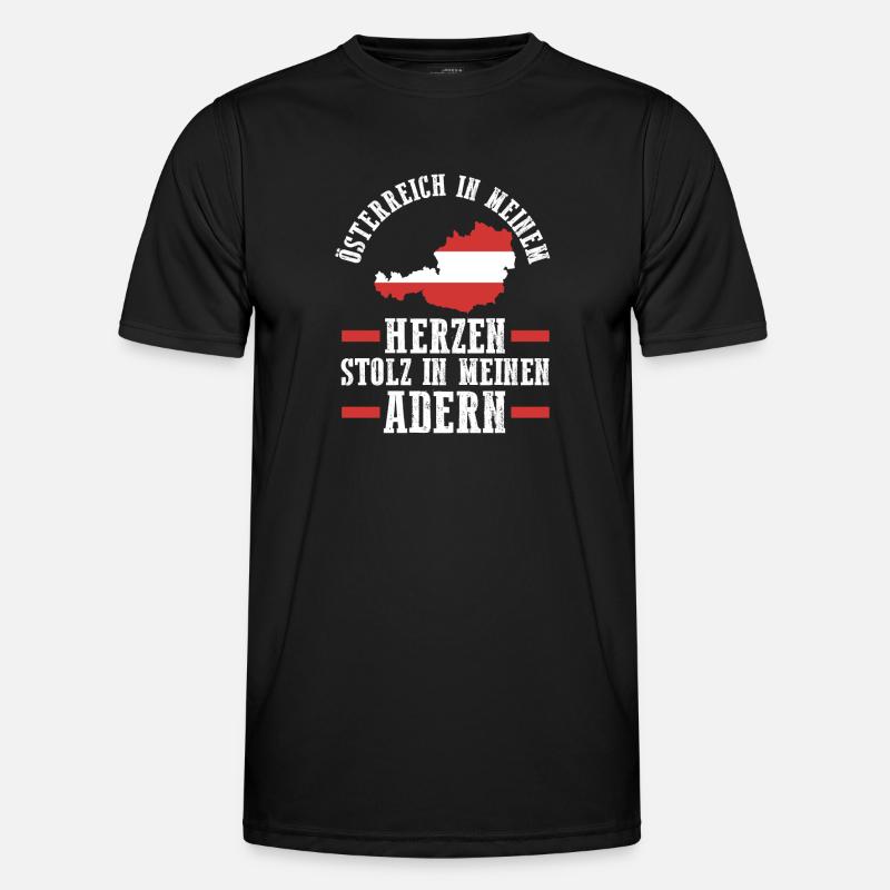Austrians Austria - Men's Functional T-Shirt - black