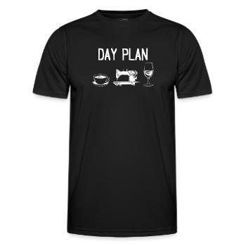 Sewing Day Plan Sewing Machine Sewing Lover - Männer Funktions-T-Shirt - Schwarz - Vorne - AI Model Male 178 dark (178cm)