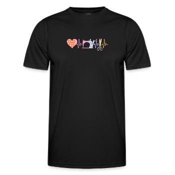Couture Heartbeat Heart Couture - T-shirt sport Homme - noir - Devant - AI Model Male 178 dark (178cm)