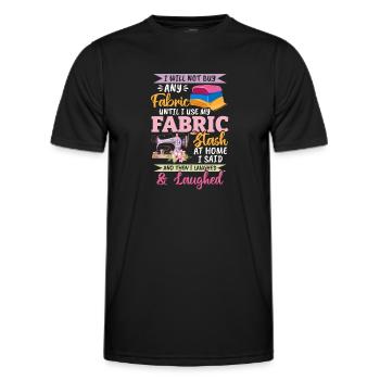 Drôle de couture disant drôle d’idée de couture citation de couture - T-shirt sport Homme - noir - Devant - AI Model Male 178 dark (178cm)