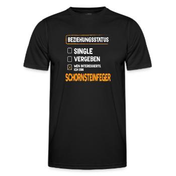Schornsteinfeger Beziehungsstatus Kaminfeger - Männer Funktions-T-Shirt - Schwarz - Vorne - AI Model Male 178 dark (178cm)