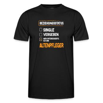 Altenpfleger Beziehungsstatus Altenpfleger - Männer Funktions-T-Shirt - Schwarz - Vorne - AI Model Male 178 dark (178cm)
