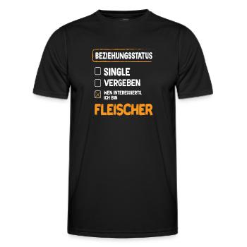 Fleischer Beziehungsstatus Fleischer Metzger - Männer Funktions-T-Shirt - Schwarz - Vorne - AI Model Male 178 dark (178cm)