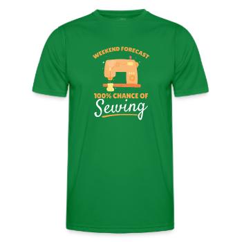 Prévision week-end 100% chance de Couture - Couture - T-shirt sport Homme - vert - Devant - AI Model Male 178 dark (178cm)