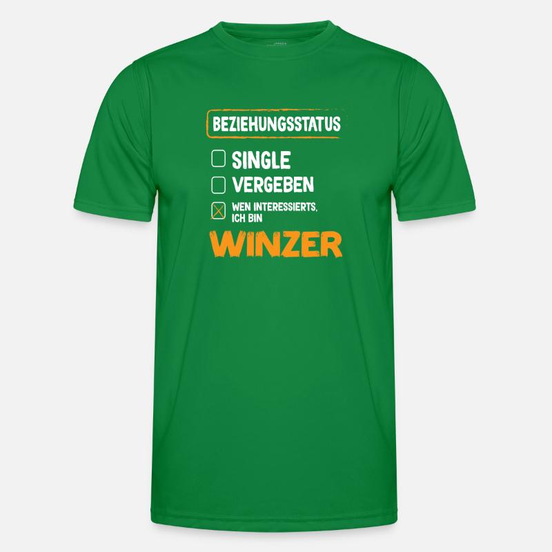 Winzer Beziehungsstatus Winzer Wein Beruf Männer Funktions-T-Shirt