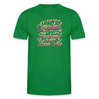 I Am Not Spoiled, My Husband Just Loves Me 13 - Männer Funktions-T-Shirt - Kelly Green - Vorne - AI Model Male 178 dark (178cm)