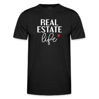 Immobilienmakler - Männer Funktions-T-Shirt - Schwarz - Vorne - AI Model Male 178 dark (178cm)