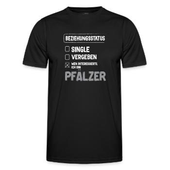Pfälzer Beziehungsstatus Pfälzer Pfalz Weinfest - Männer Funktions-T-Shirt - Schwarz - Vorne - AI Model Male 178 dark (178cm)