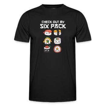 Sushi - T-shirt sport Homme - noir - Devant - AI Model Male 178 dark (178cm)