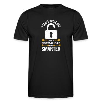 Funny Escape Room Saying - Men's Functional T-Shirt - black - Front - AI Model Male 178 dark (178cm)
