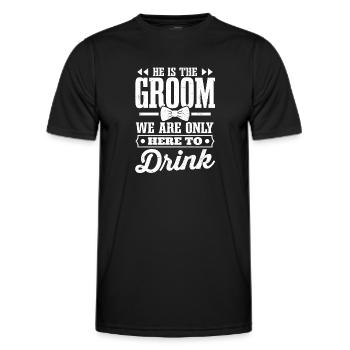 Bachelor bachelor party - Men's Functional T-Shirt - black - Front - AI Model Male 178 dark (178cm)