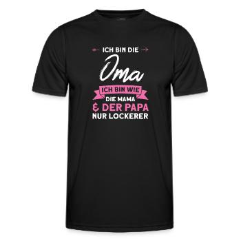 Oma Familie Großeltern Geschenk - Männer Funktions-T-Shirt - Schwarz - Vorne - AI Model Male 178 dark (178cm)