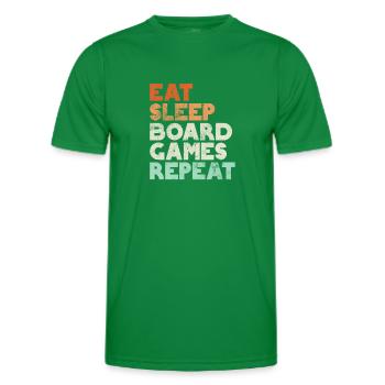 Board game - Men's Functional T-Shirt - kelly green - Front - AI Model Male 178 dark (178cm)