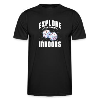 Jeux de société Jeux de société Jeux de nuit Jeux de société Cadeau - T-shirt sport Homme - noir - Devant - AI Model Male 178 dark (178cm)