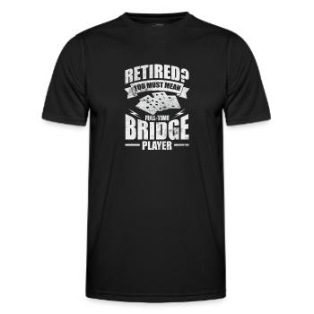 Jeu de cartes de bridge Jeu de cartes Casino Jeu de cartes Cadeau - T-shirt sport Homme - noir - Devant - AI Model Male 178 dark (178cm)