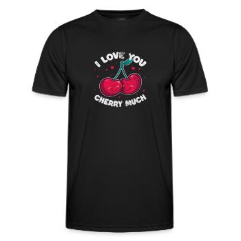 Cherry - Men's Functional T-Shirt - black - Front - AI Model Male 178 dark (178cm)