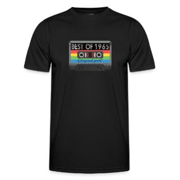 Le meilleur de 1965 Vintage Cassette Rétro Anniversaire - T-shirt sport Homme - noir - Devant - AI Model Male 178 dark (178cm)