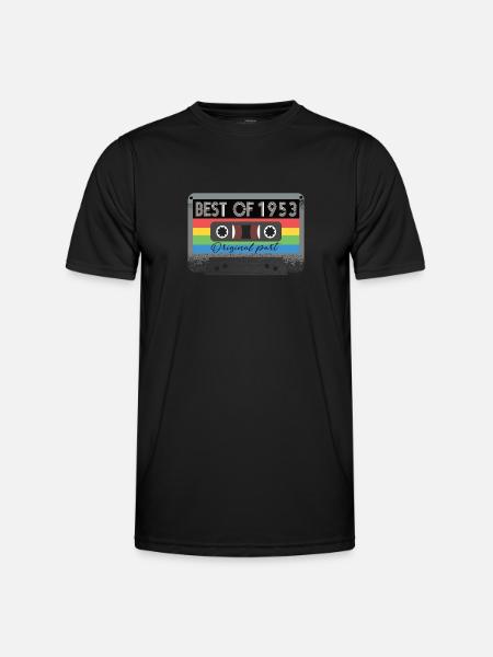 Best Of 1953 Vintage Cassette Retro Birthday - Men's Functional T-Shirt - black