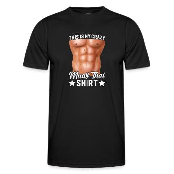 C’est ma chemise folle de Muay Thai Muay Thai Fighter - T-shirt sport Homme - noir - Devant - AI Model Male 178 dark (178cm)