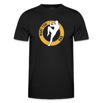 Muay Thai Fighter Daddy Muay Thai Dad - Männer Funktions-T-Shirt - Schwarz - Vorne - AI Model Male 178 dark (178cm)