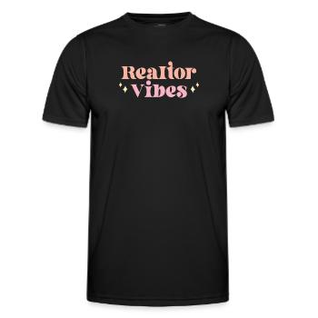 Agent immobilier Agent immobilier Cadeau d’agent immobilier - T-shirt sport Homme - noir - Devant - AI Model Male 178 dark (178cm)