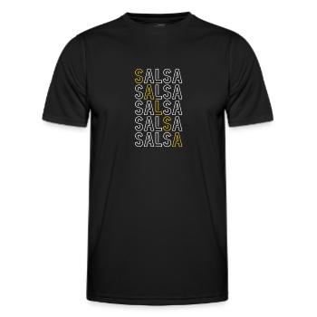 Salsa Dancing Cuba Dance Latino Dance Class Gift - Men's Functional T-Shirt - black - Front - AI Model Male 178 dark (178cm)