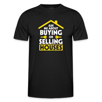 Agent immobilier Agent immobilier Cadeau d’agent immobilier - T-shirt sport Homme - noir - Devant - AI Model Male 178 dark (178cm)
