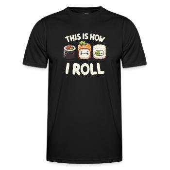 Sushi - Männer Funktions-T-Shirt - Schwarz - Vorne - AI Model Male 178 dark (178cm)