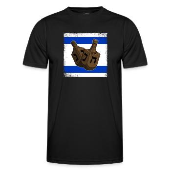 Dreidel Glücksspielzeug Dreydl Judentum Thora - Männer Funktions-T-Shirt - Schwarz - Vorne - AI Model Male 178 dark (178cm)