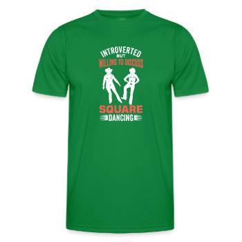 Witziger Square Dance Spruch - Männer Funktions-T-Shirt - Kelly Green - Vorne - AI Model Male 178 dark (178cm)