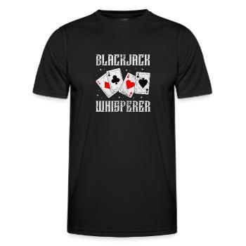 Black Jack Blackjack Kartenspiel Casino Geschenk - Männer Funktions-T-Shirt - Schwarz - Vorne - AI Model Male 178 dark (178cm)