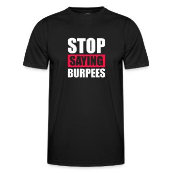 Burpees Fitness Burpee Krafttraining Geschenk - Männer Funktions-T-Shirt - Schwarz - Vorne - AI Model Male 178 dark (178cm)